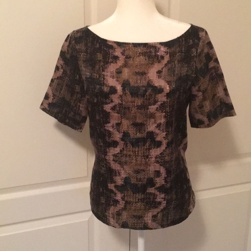 Madewell Broadway & Broome Watercolor Silk Top